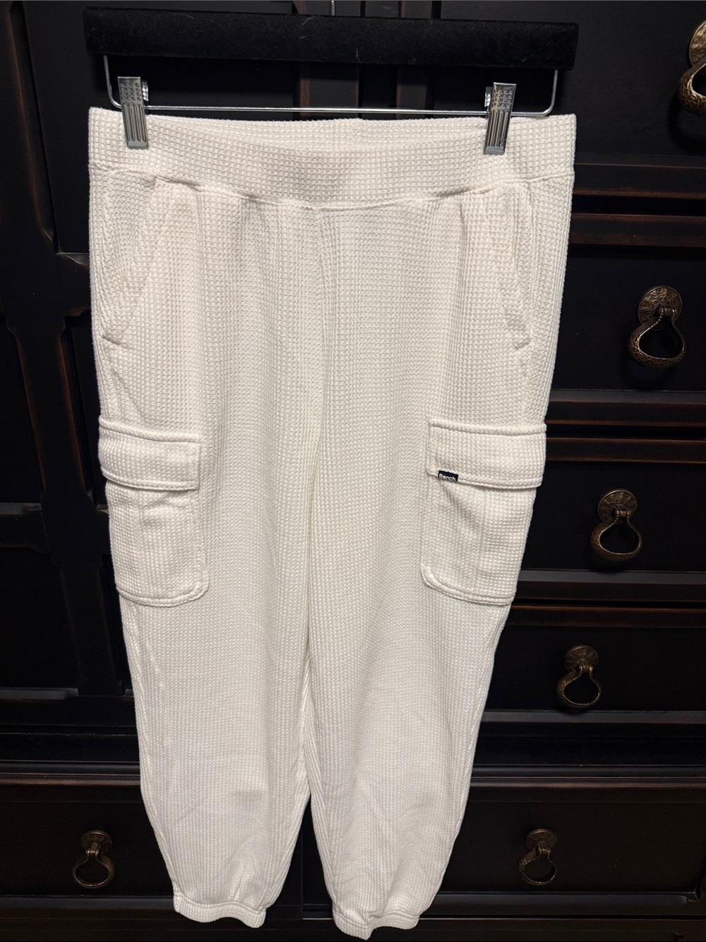 Bench White Kids Cargo Knit Joggers